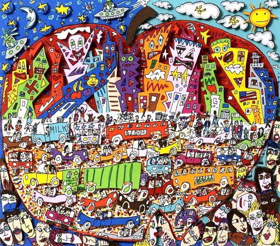 チャールズ・ファジーノの絵画作品　タイトルは、WELCOME TO THE BIG APPLE